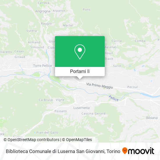 Mappa Biblioteca Comunale di Luserna San Giovanni
