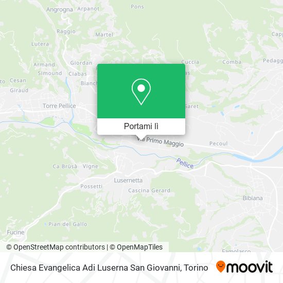 Mappa Chiesa Evangelica Adi Luserna San Giovanni
