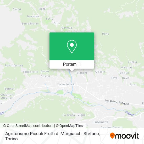 Mappa Agriturismo Piccoli Frutti di Margiacchi Stefano