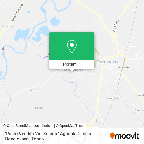 Mappa 'Punto Vendita Vini Societa' Agricola Cantine Bongiovanni