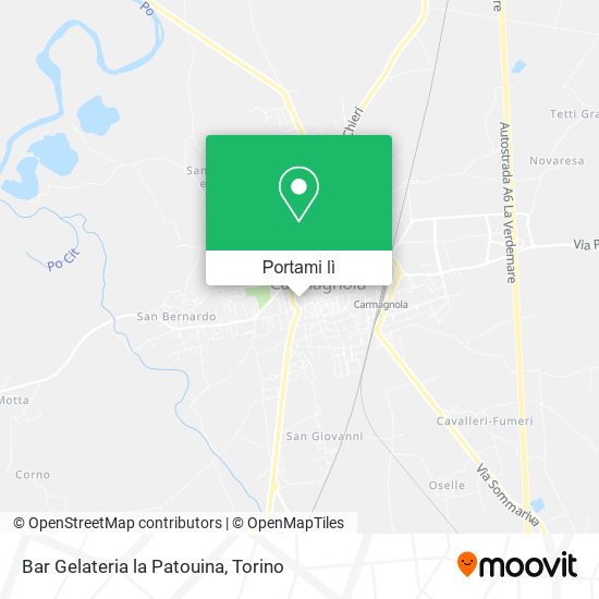 Mappa Bar Gelateria la Patouina