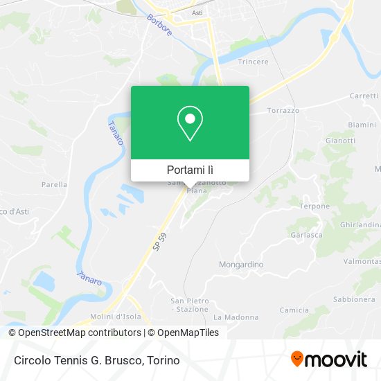 Mappa Circolo Tennis G. Brusco