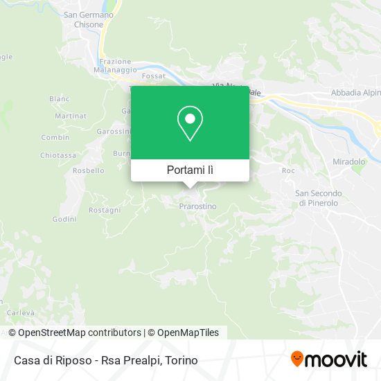 Mappa Casa di Riposo - Rsa Prealpi