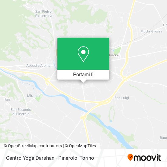 Mappa Centro Yoga Darshan - Pinerolo
