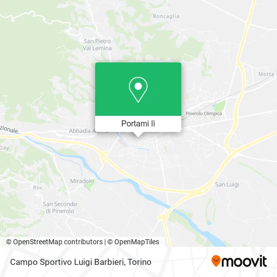 Mappa Campo Sportivo Luigi Barbieri
