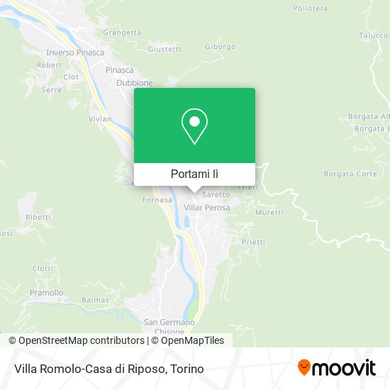 Mappa Villa Romolo-Casa di Riposo