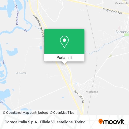 Mappa Doreca Italia S.p.A.- Filiale Villastellone