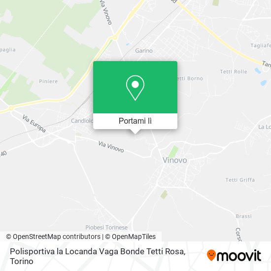 Mappa Polisportiva la Locanda Vaga Bonde Tetti Rosa