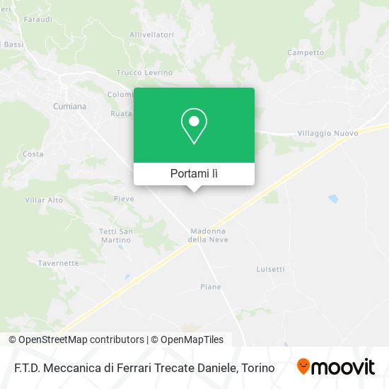 Mappa F.T.D. Meccanica di Ferrari Trecate Daniele
