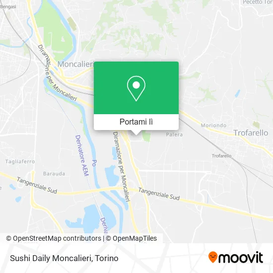 Mappa Sushi Daily Moncalieri