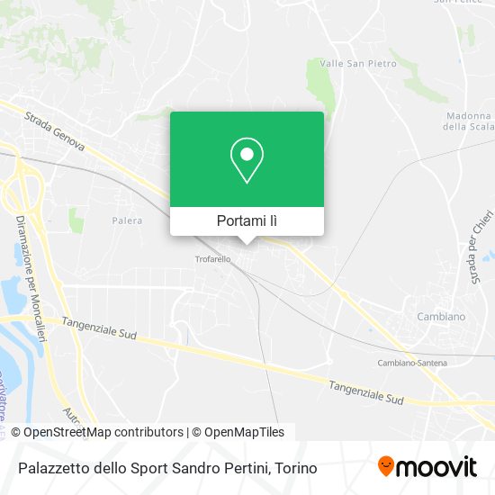 Mappa Palazzetto dello Sport Sandro Pertini