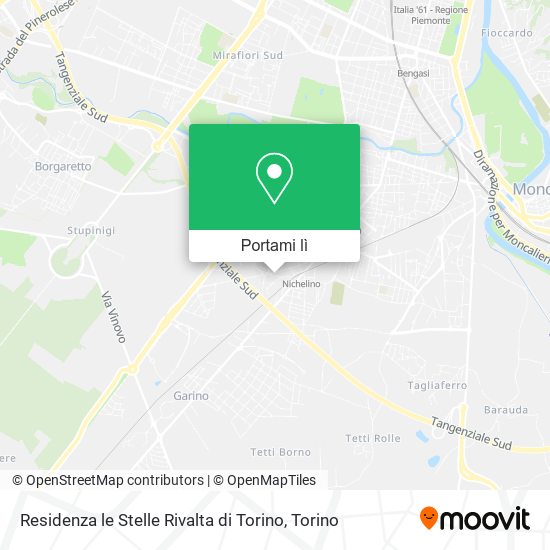 Mappa Residenza le Stelle Rivalta di Torino