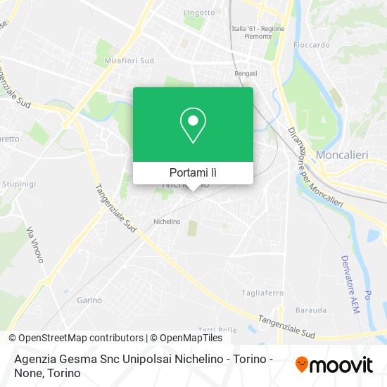 Mappa Agenzia Gesma Snc Unipolsai Nichelino - Torino - None