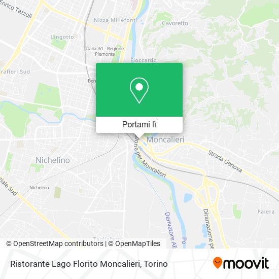 Mappa Ristorante Lago Florito Moncalieri