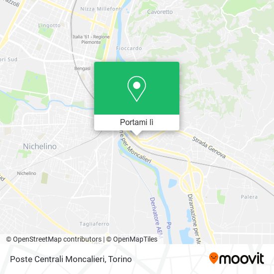 Mappa Poste Centrali Moncalieri