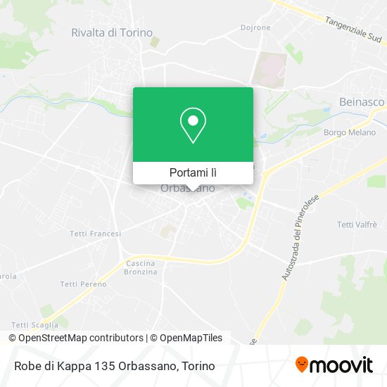 Mappa Robe di Kappa 135 Orbassano