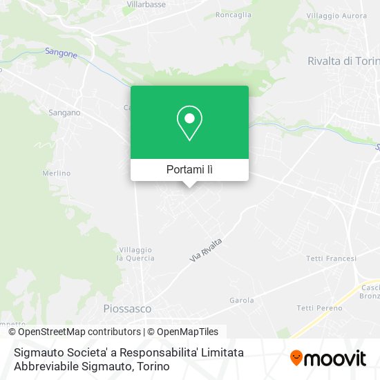 Mappa Sigmauto Societa' a Responsabilita' Limitata Abbreviabile Sigmauto