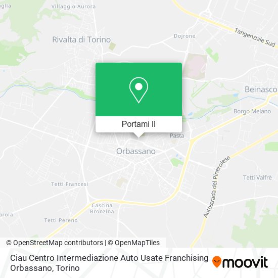 Mappa Ciau Centro Intermediazione Auto Usate Franchising Orbassano