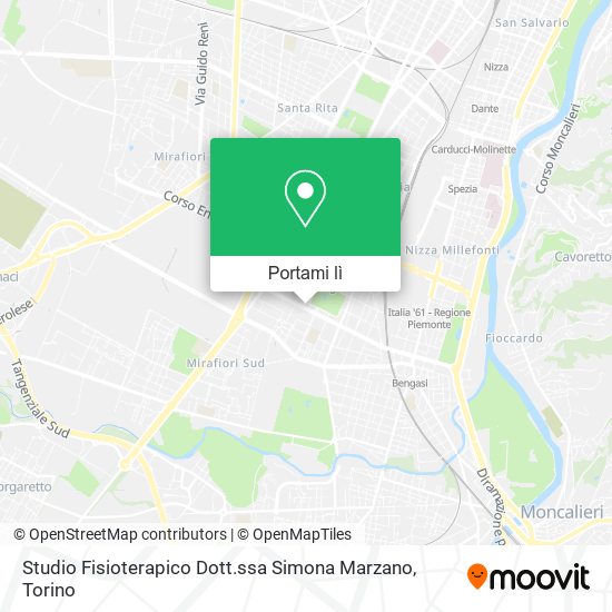 Mappa Studio Fisioterapico Dott.ssa Simona Marzano