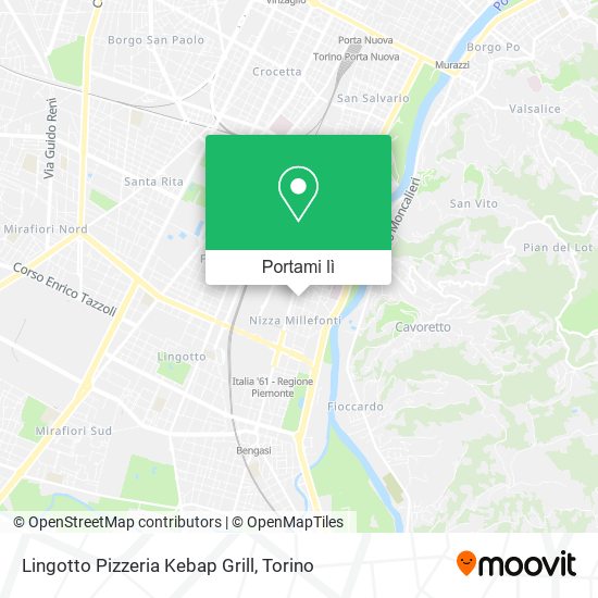 Mappa Lingotto Pizzeria Kebap Grill