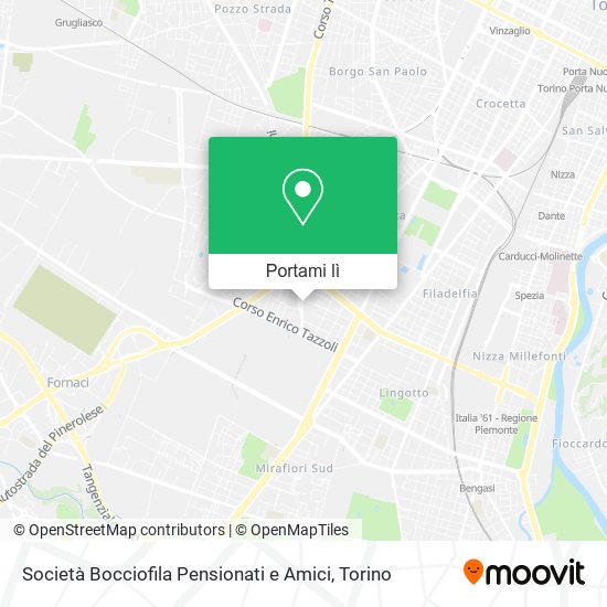 Mappa Società Bocciofila Pensionati e Amici