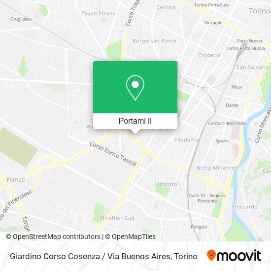 Mappa Giardino Corso Cosenza / Via Buenos Aires