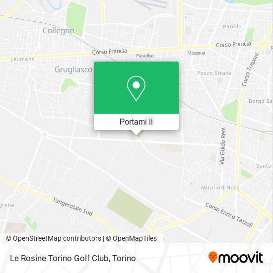 Mappa Le Rosine Torino Golf Club