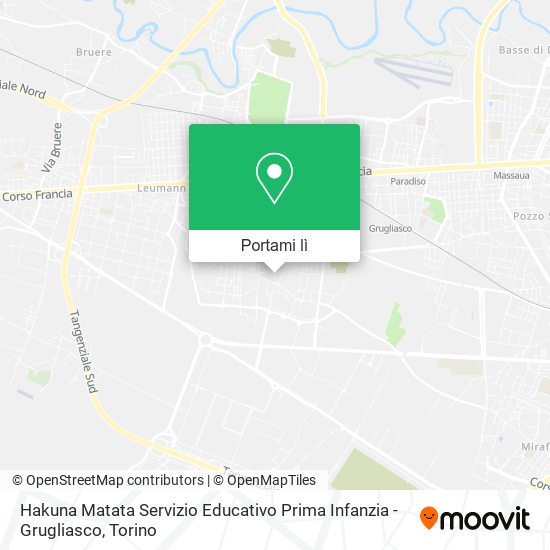 Mappa Hakuna Matata Servizio Educativo Prima Infanzia - Grugliasco