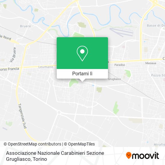 Mappa Associazione Nazionale Carabinieri Sezione Grugliasco