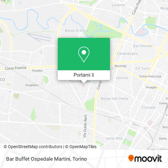 Mappa Bar Buffet Ospedale Martini