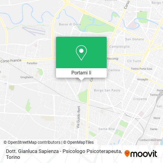 Mappa Dott. Gianluca Sapienza - Psicologo Psicoterapeuta