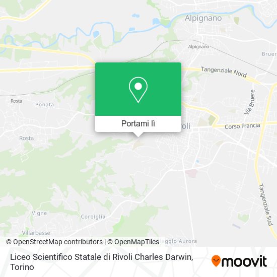 Mappa Liceo Scientifico Statale di Rivoli Charles Darwin
