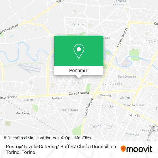 Mappa Posto@Tavola-Catering/ Buffet/ Chef a Domicilio a Torino