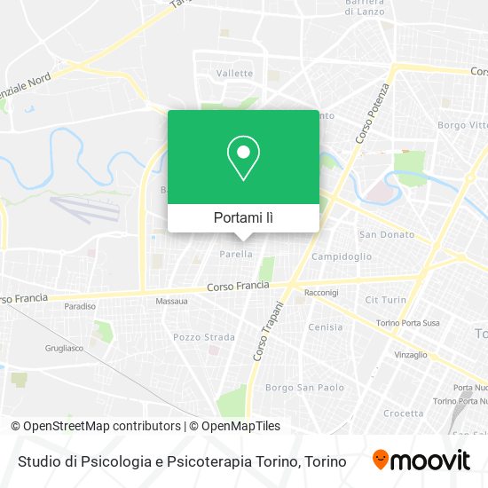 Mappa Studio di Psicologia e Psicoterapia Torino