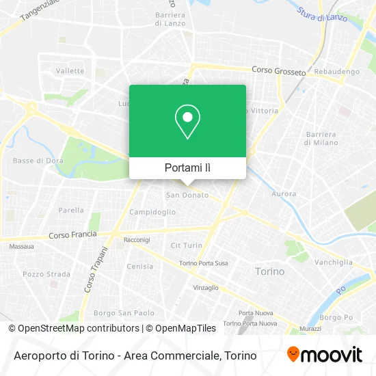 Mappa Aeroporto di Torino - Area Commerciale
