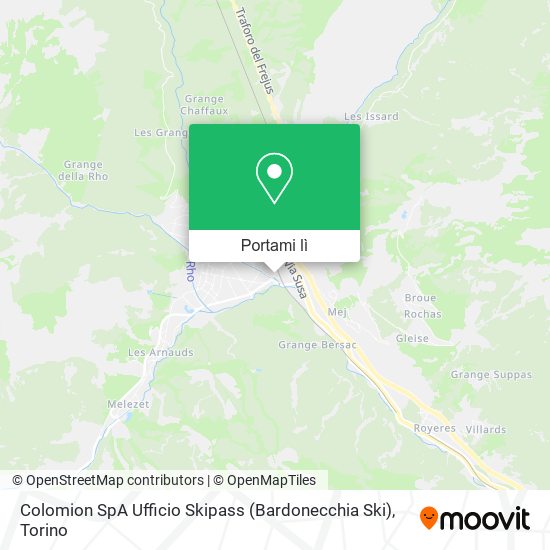 Mappa Colomion SpA Ufficio Skipass (Bardonecchia Ski)