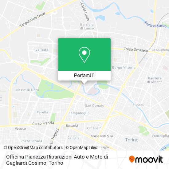 Mappa Officina Pianezza Riparazioni Auto e Moto di Gagliardi Cosimo