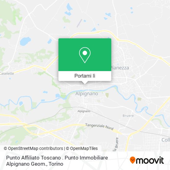 Mappa Punto Affiliato Toscano . Punto Immobiliare Alpignano Geom.