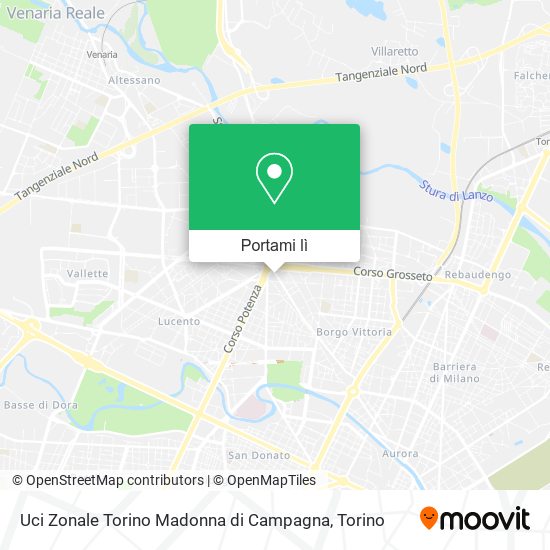 Mappa Uci Zonale Torino Madonna di Campagna