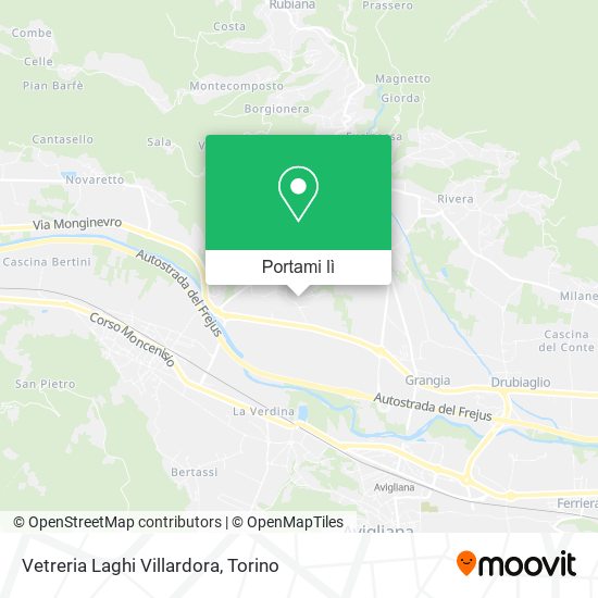 Mappa Vetreria Laghi Villardora