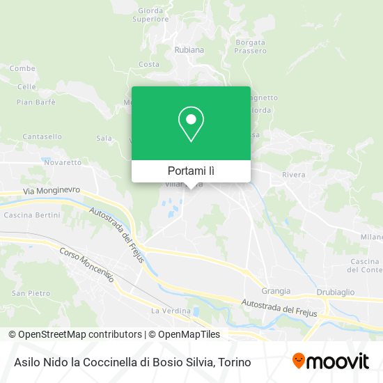 Mappa Asilo Nido la Coccinella di Bosio Silvia