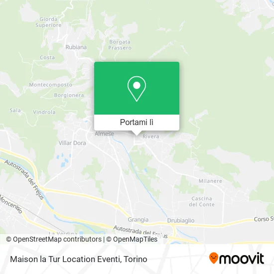 Mappa Maison la Tur Location Eventi