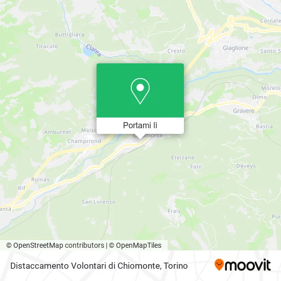 Mappa Distaccamento Volontari di Chiomonte