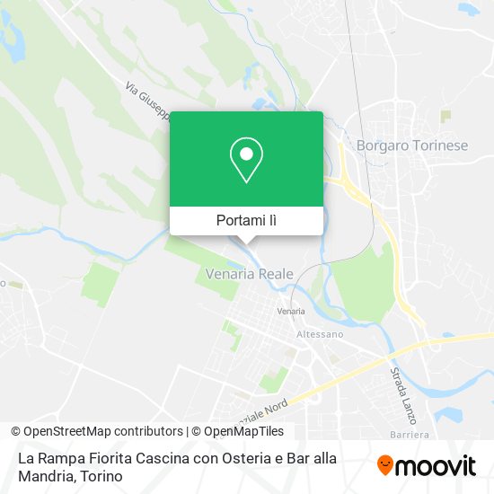 Mappa La Rampa Fiorita Cascina con Osteria e Bar alla Mandria