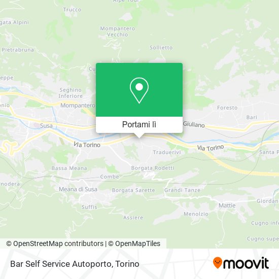 Mappa Bar Self Service Autoporto