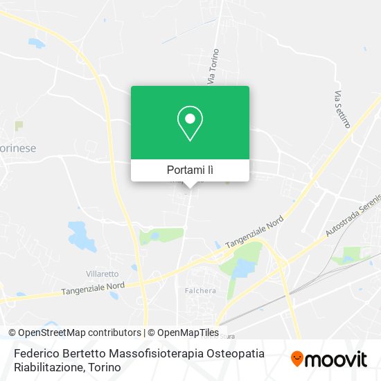 Mappa Federico Bertetto Massofisioterapia Osteopatia Riabilitazione
