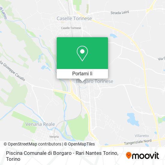 Mappa Piscina Comunale di Borgaro - Rari Nantes Torino