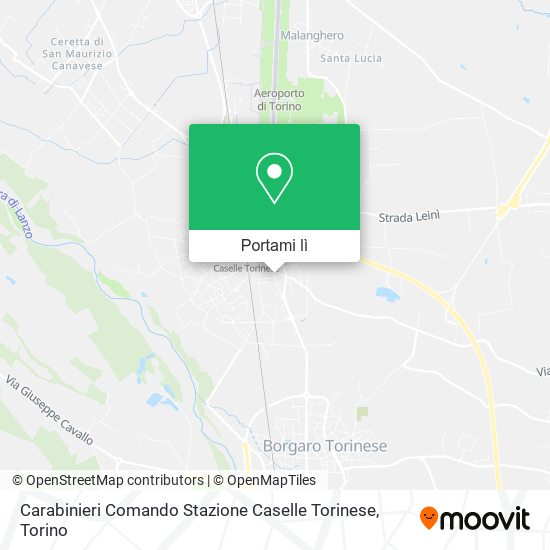 Mappa Carabinieri Comando Stazione Caselle Torinese