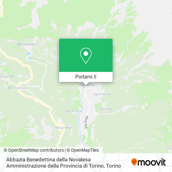 Mappa Abbazia Benedettina della Novalesa Amministrazione della Provincia di Torino