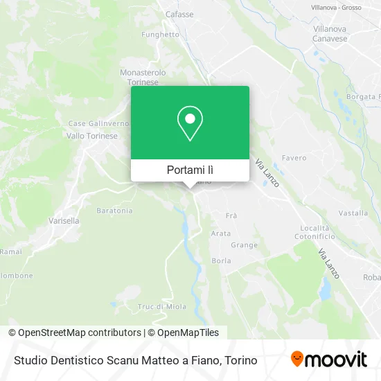 Mappa Studio Dentistico Scanu Matteo a Fiano